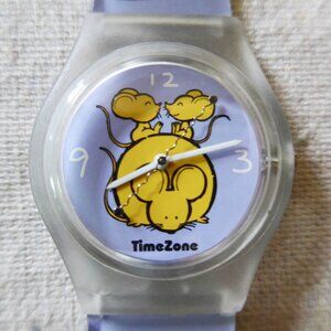 NWT Vintage Time Zone Mouse and Cheese Quartz Watch